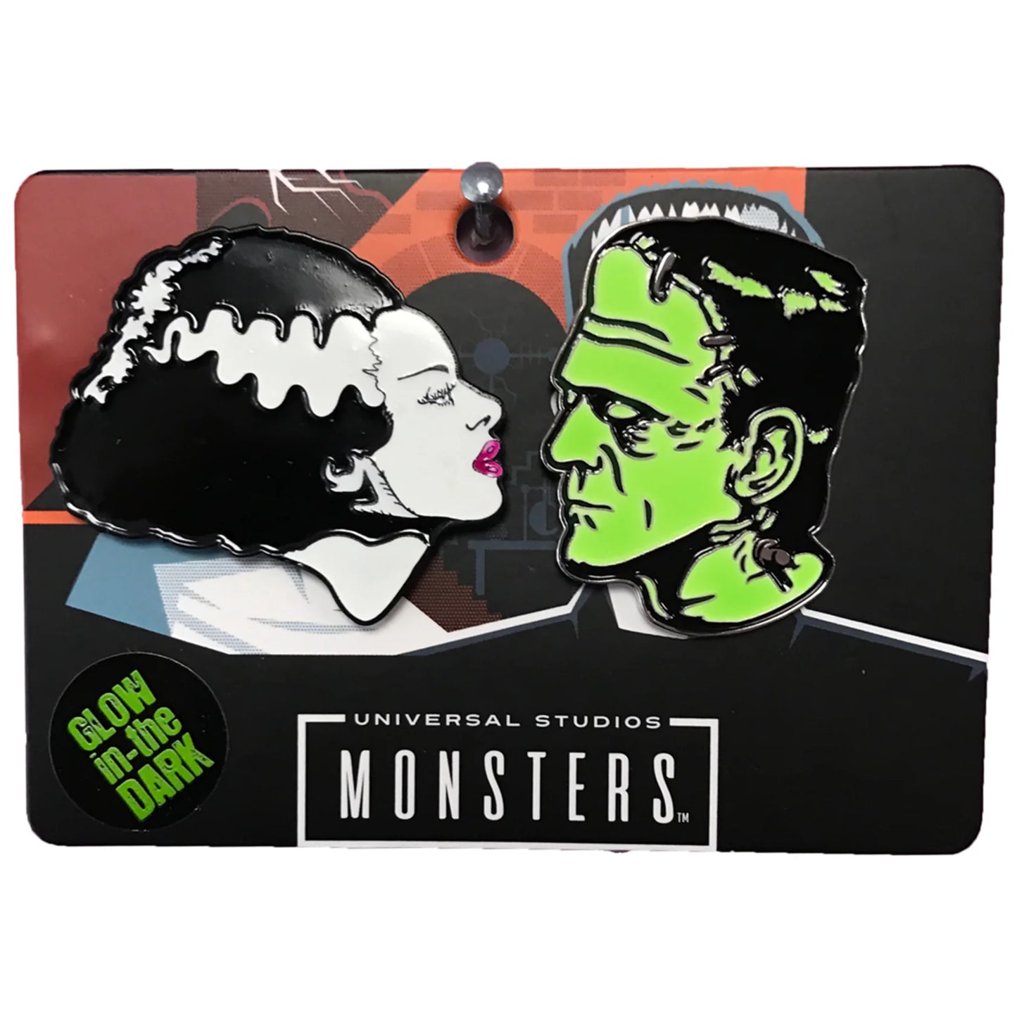 Bride of Frankenstein & Frankenstein Enamel Pin Set