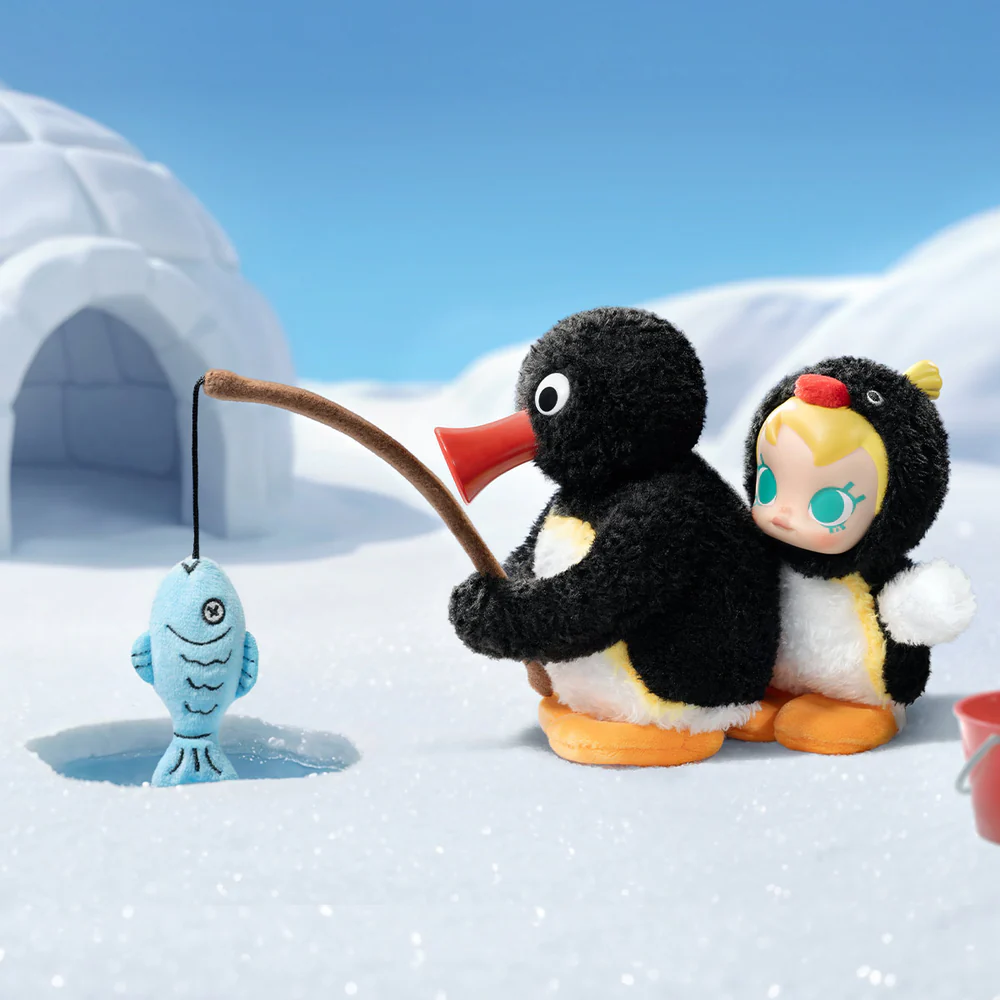 Baby Molly X Pingu Happy Fishing Series Plushie Pendant BLIND BOX