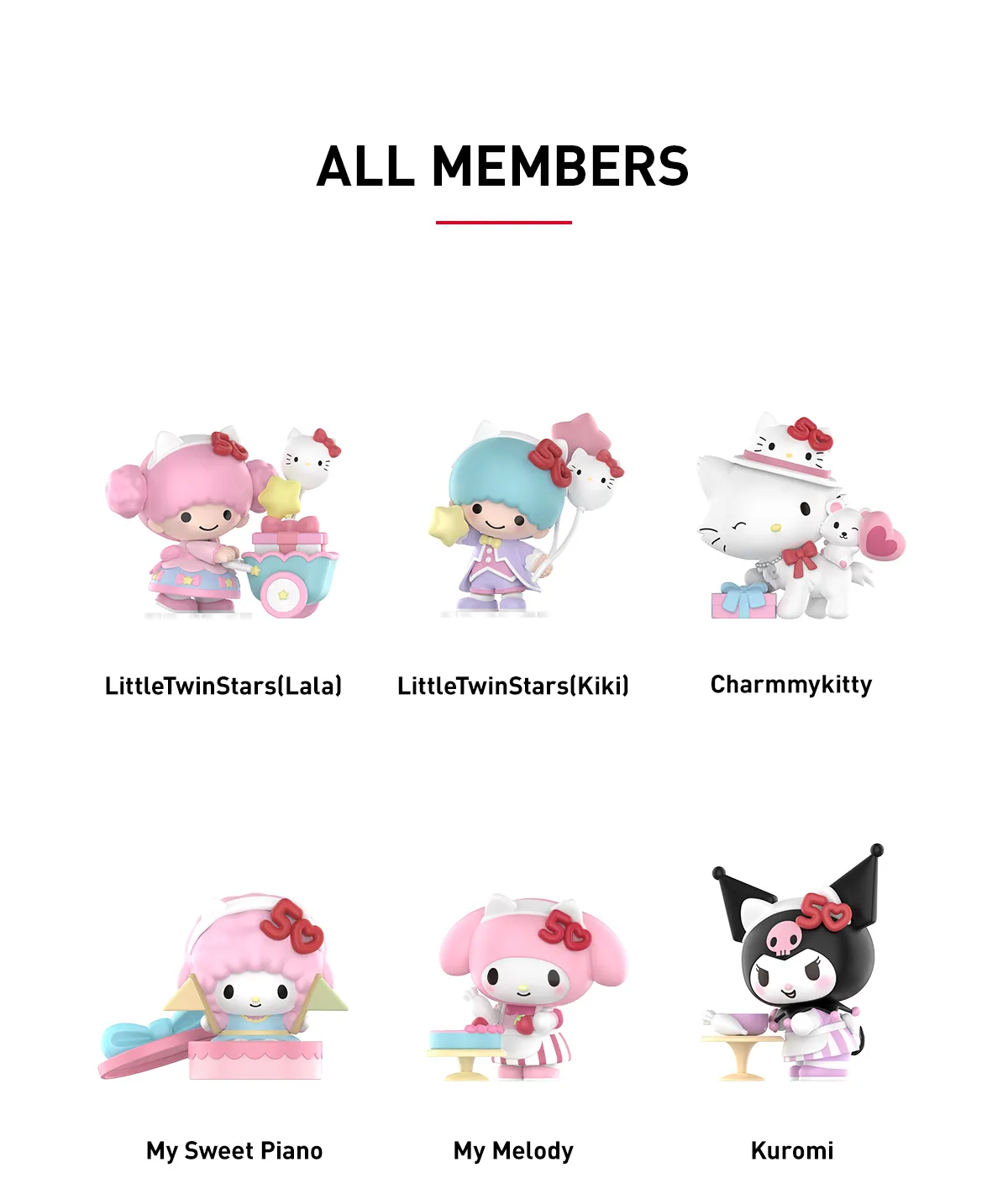 Sanrio characters Hello Kitty 50th Anniversary Series Figures BLIND BOX