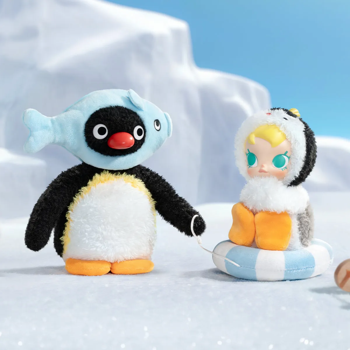 Baby Molly X Pingu Happy Fishing Series Plushie Pendant BLIND BOX