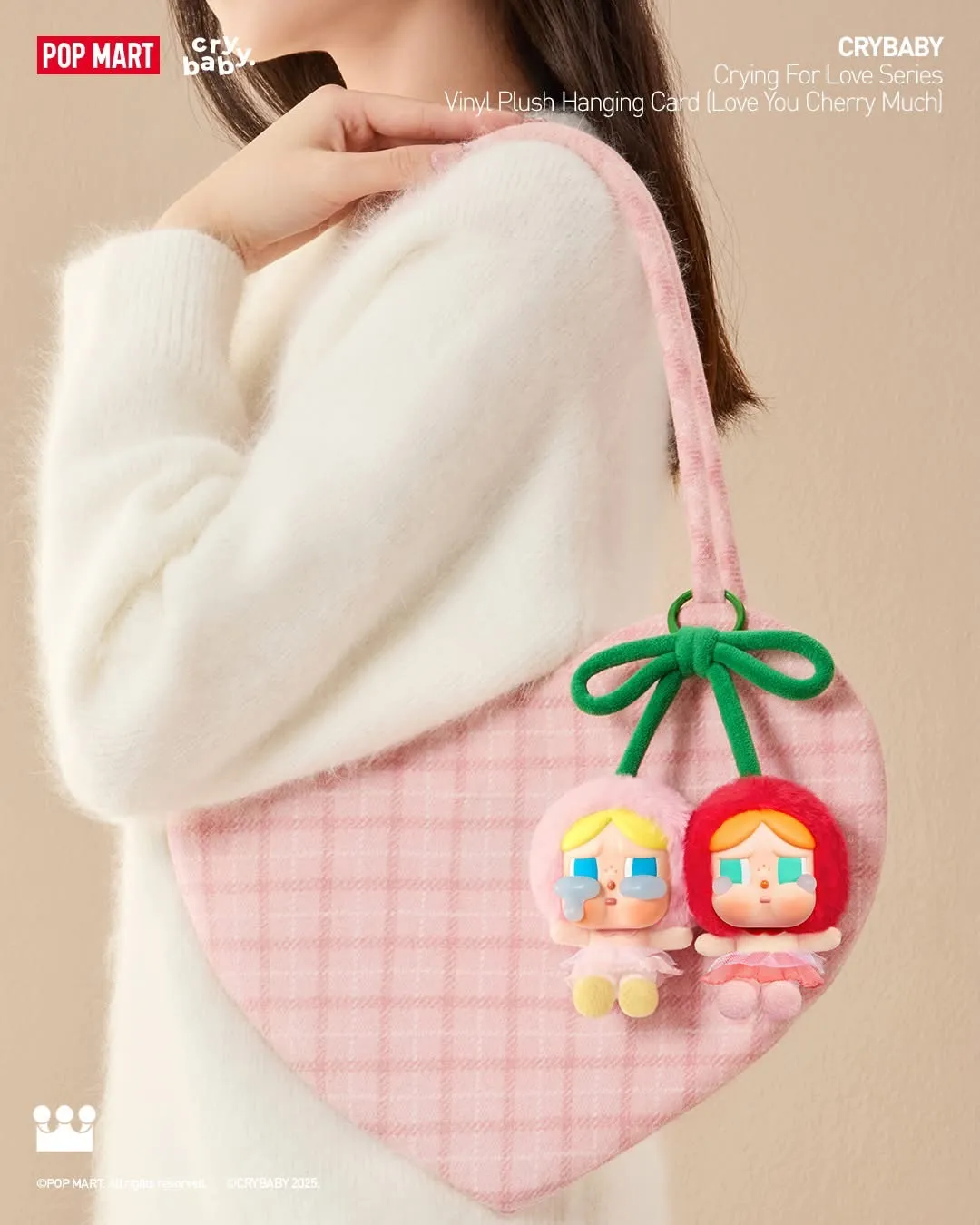 CRYBABY Crying For Love Series-Vinyl Plush Hanging Card (Love You Cherry Much)