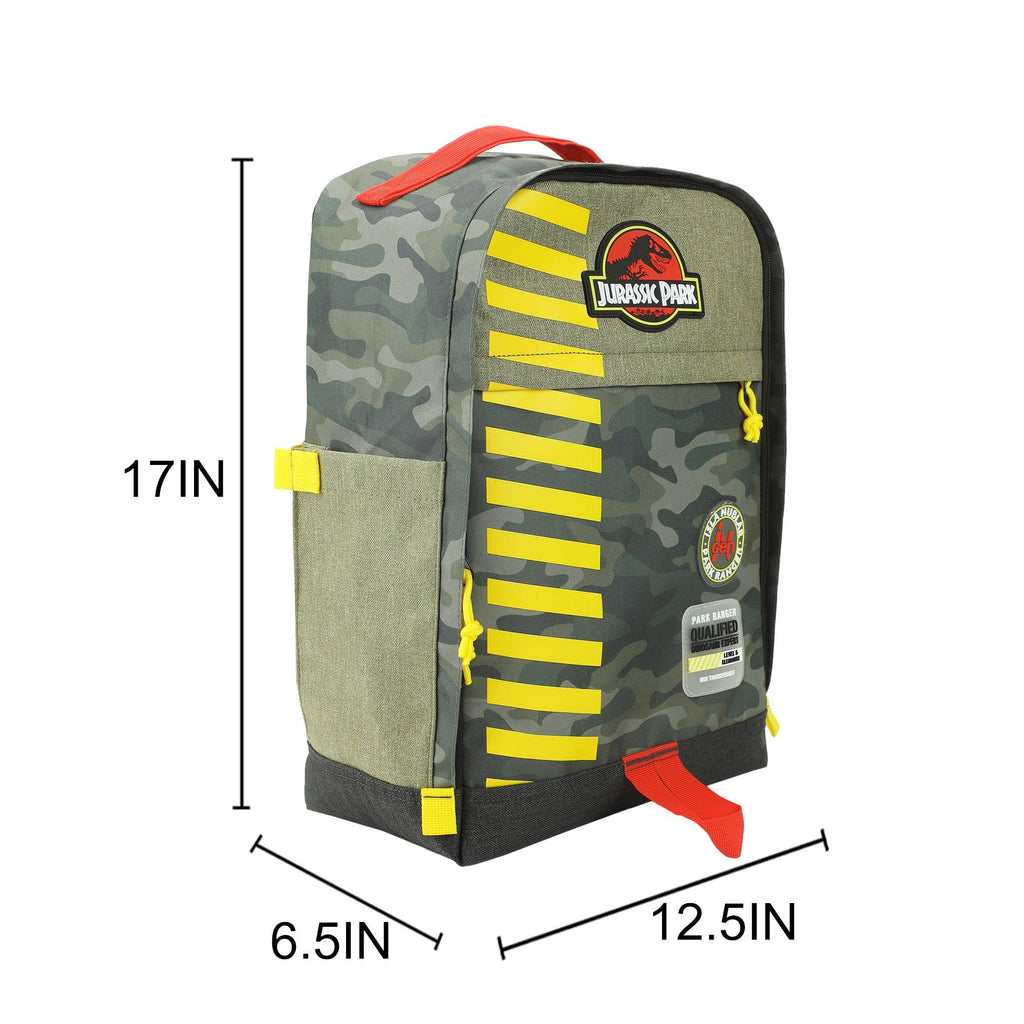 Jurassic Park Logo 16" Tan & Camo Backpack