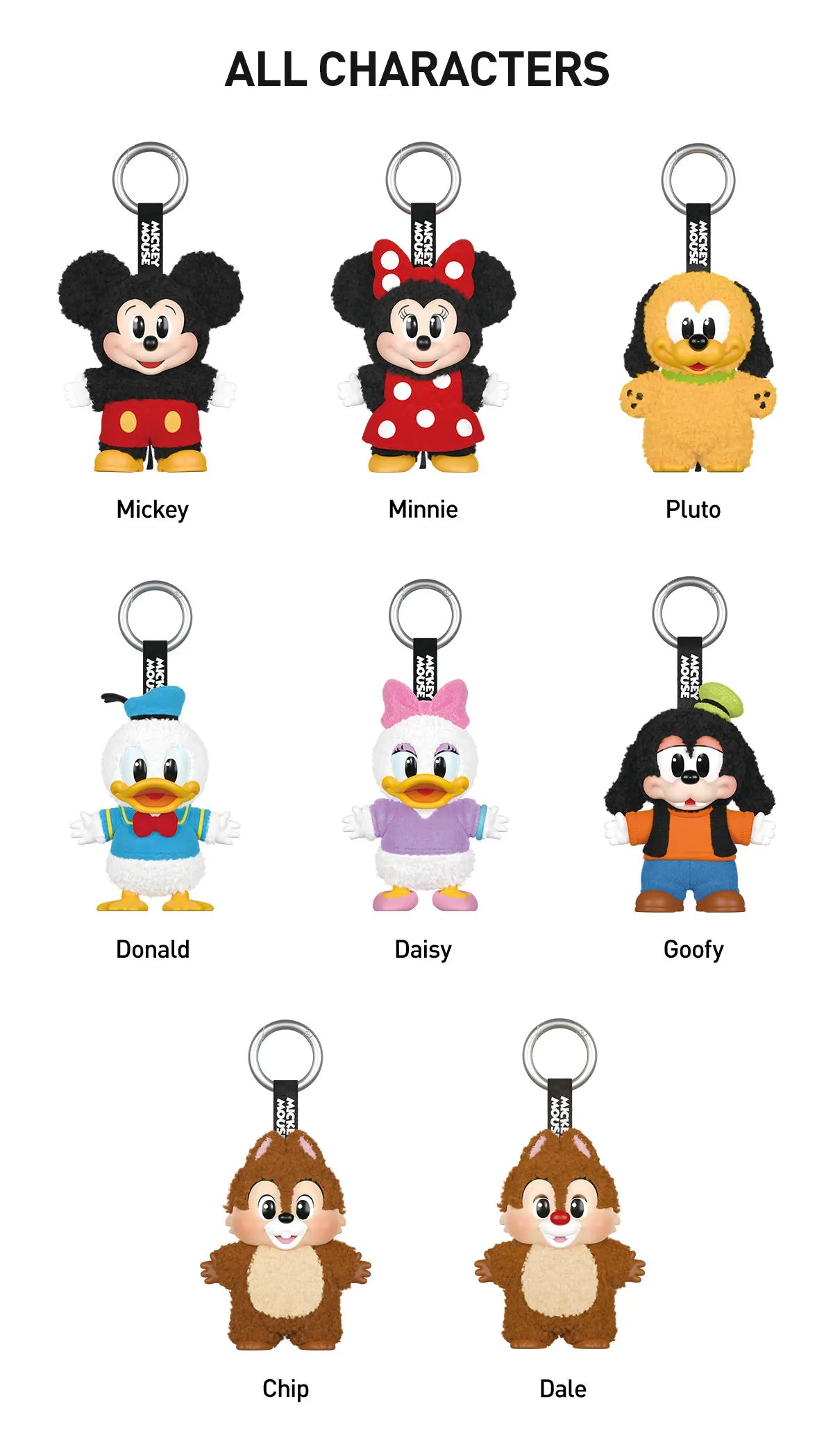 Mickey Family Cute Together Key Chain Series