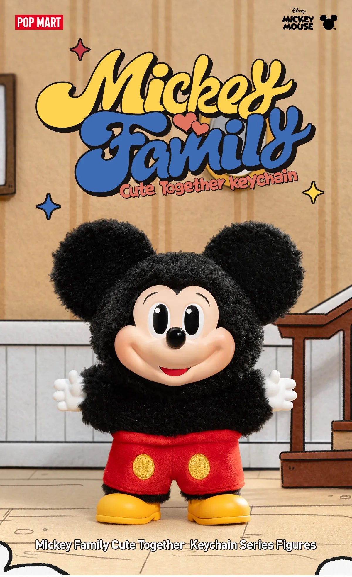 Mickey Family Cute Together Key Chain Series