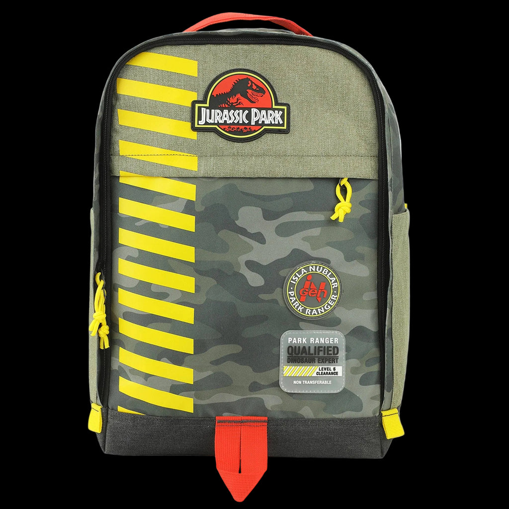 Jurassic Park Logo 16" Tan & Camo Backpack