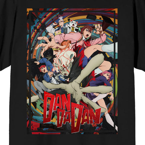 Dandadan Random Debris Adult Black Crew Neck Short Sleeve Tee