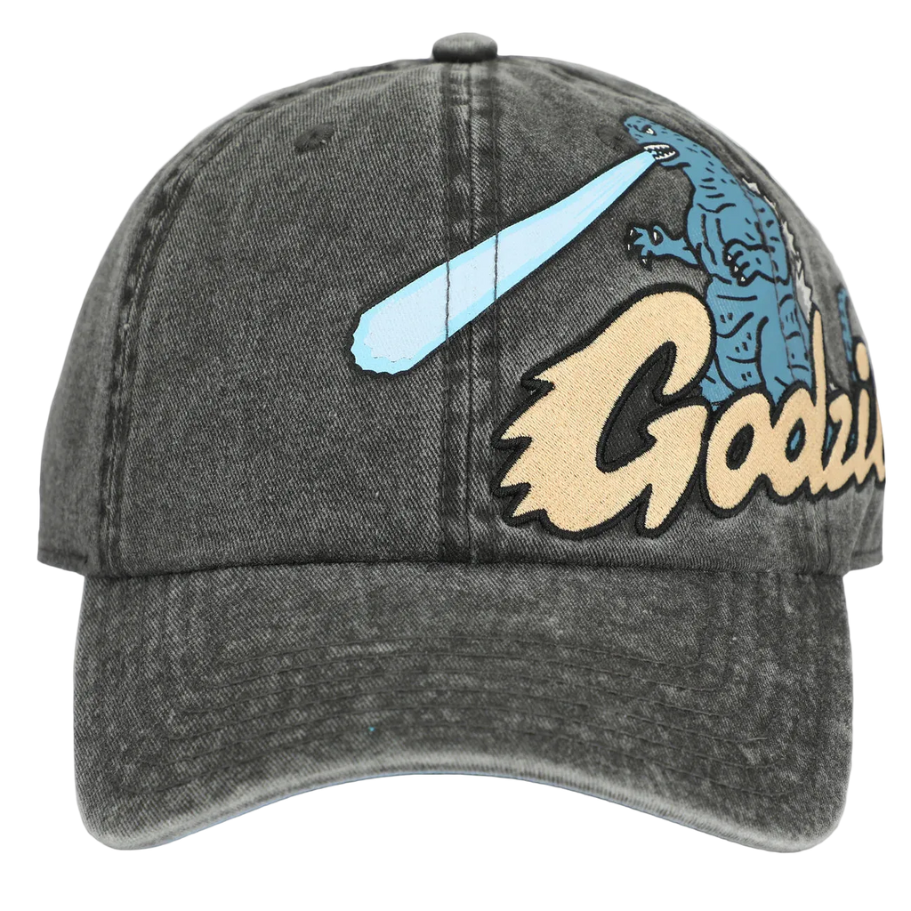 Godzilla Embroidered Pigment Dyed Adjustable Dad Hat