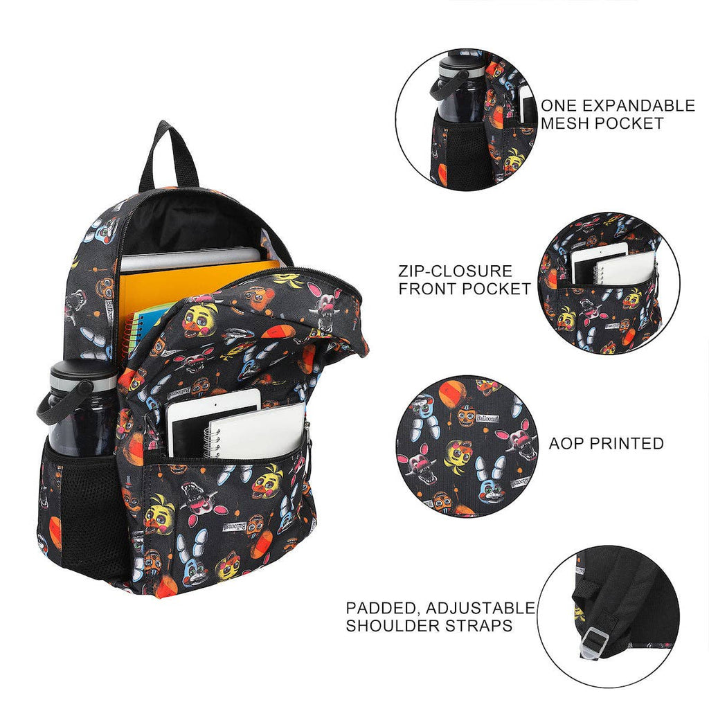 Five Nights at Freddy’s All-Over Print 16” Backpack For School And Travel